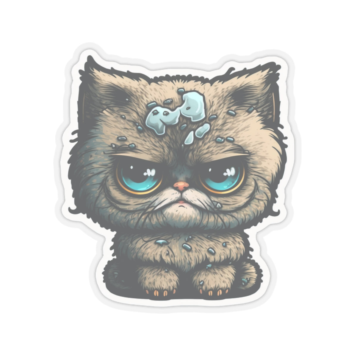 Kiss-Cut Sticker of cute funny cat kitten for your collection