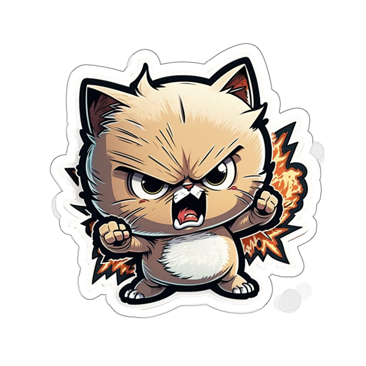 Kiss-Cut Sticker of cute funny anime cat kitten for your collection