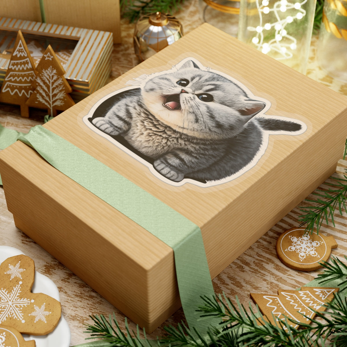 Kiss-Cut Sticker of cute funny burmilla cat kitten for your collection