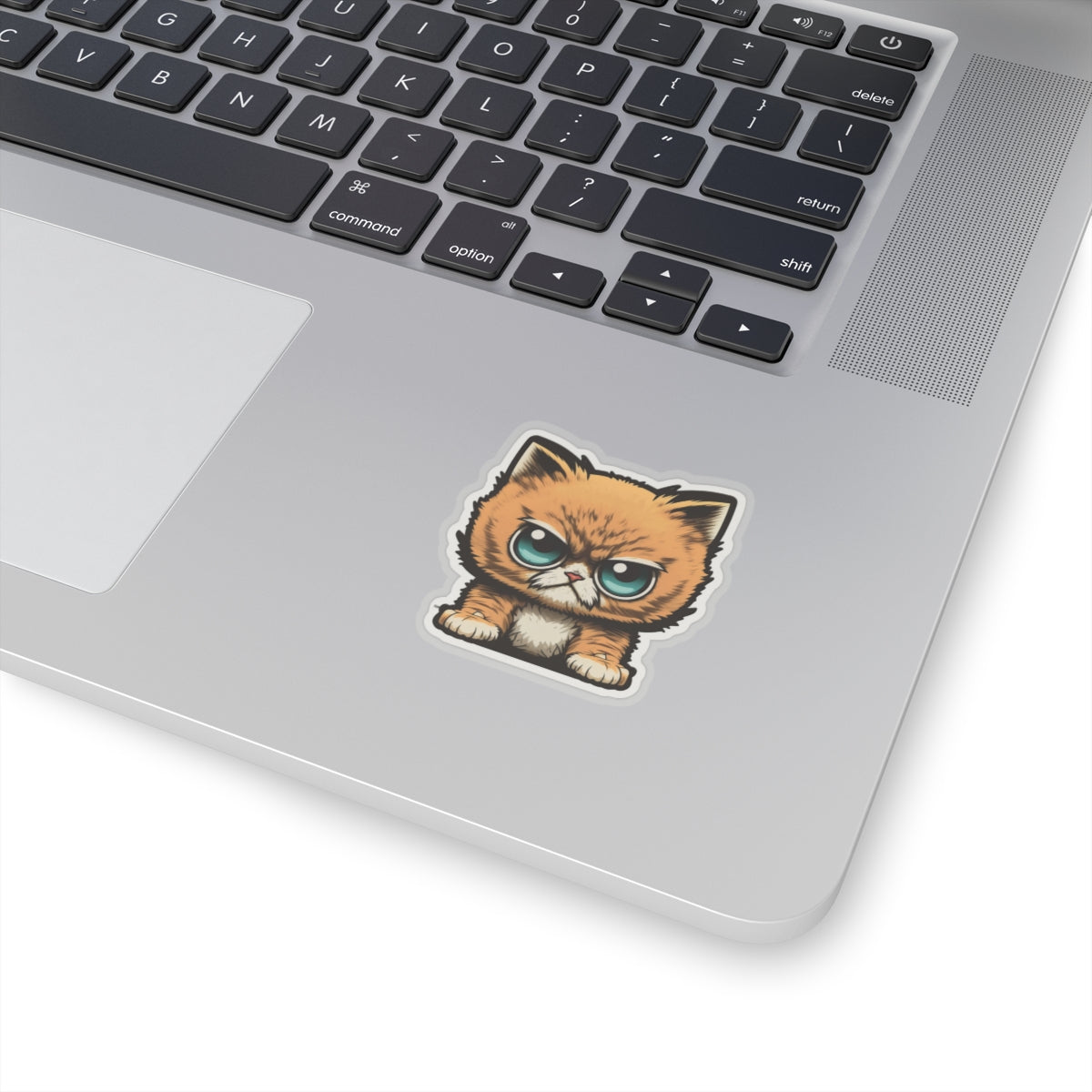Kiss-Cut Sticker of cute funny angry anime cat kitten for your collection