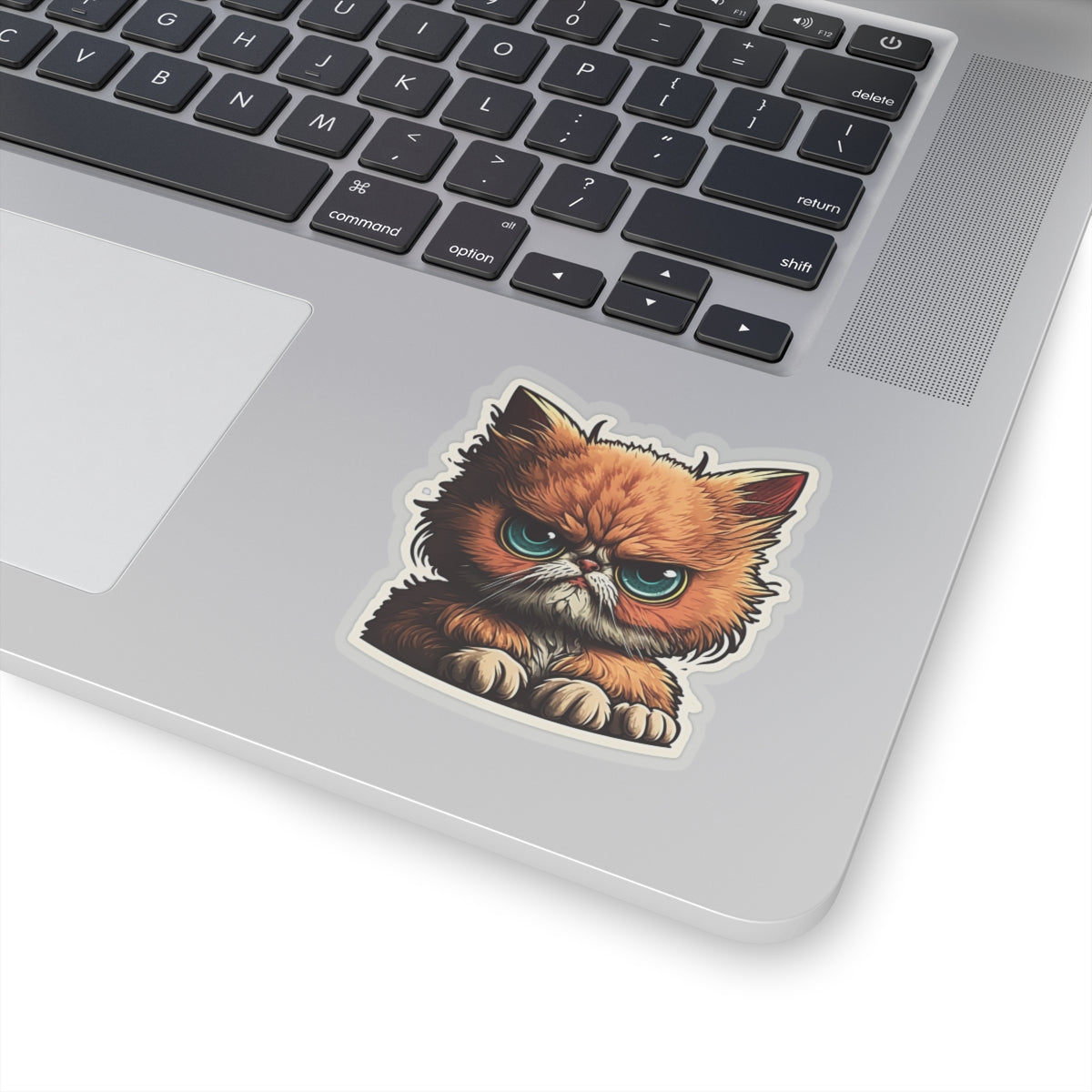 Kiss-Cut Sticker of cute funny angry red cat kitten for your collection