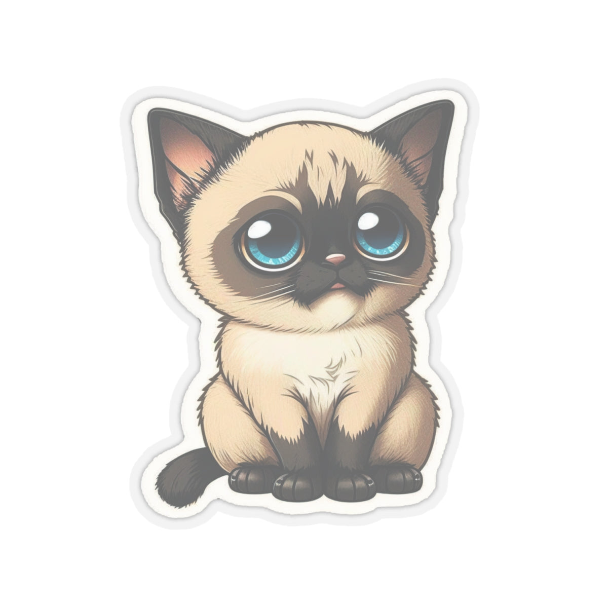 Kiss-Cut Sticker of cute funny cat kitten for your collection