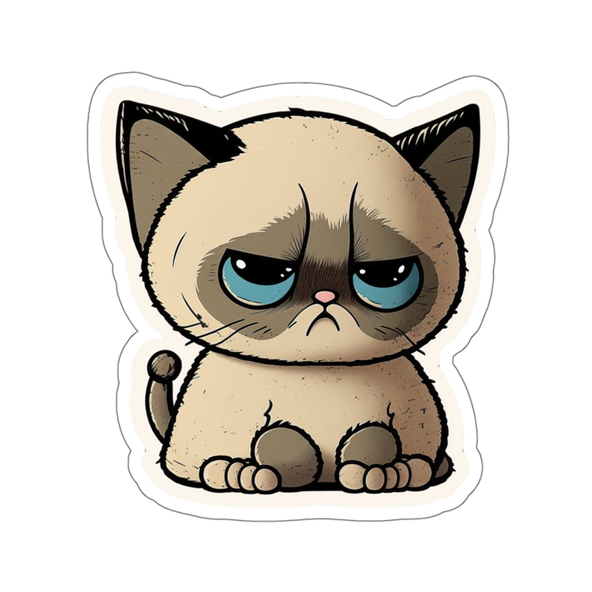 Kiss-Cut Sticker of cute funny cat kitten for your collection