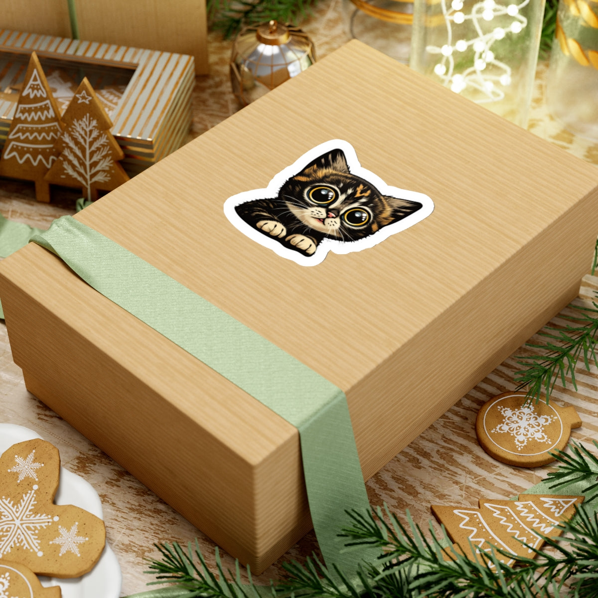 Kiss-Cut Sticker of cute funny cat kitten for your collection