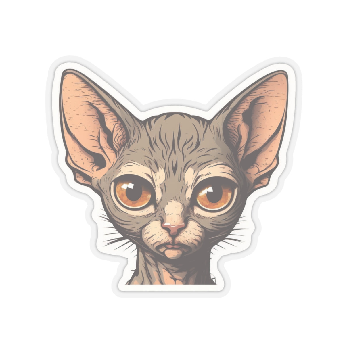 Kiss-Cut Sticker of cute funny sphinx cat kitten for your collection