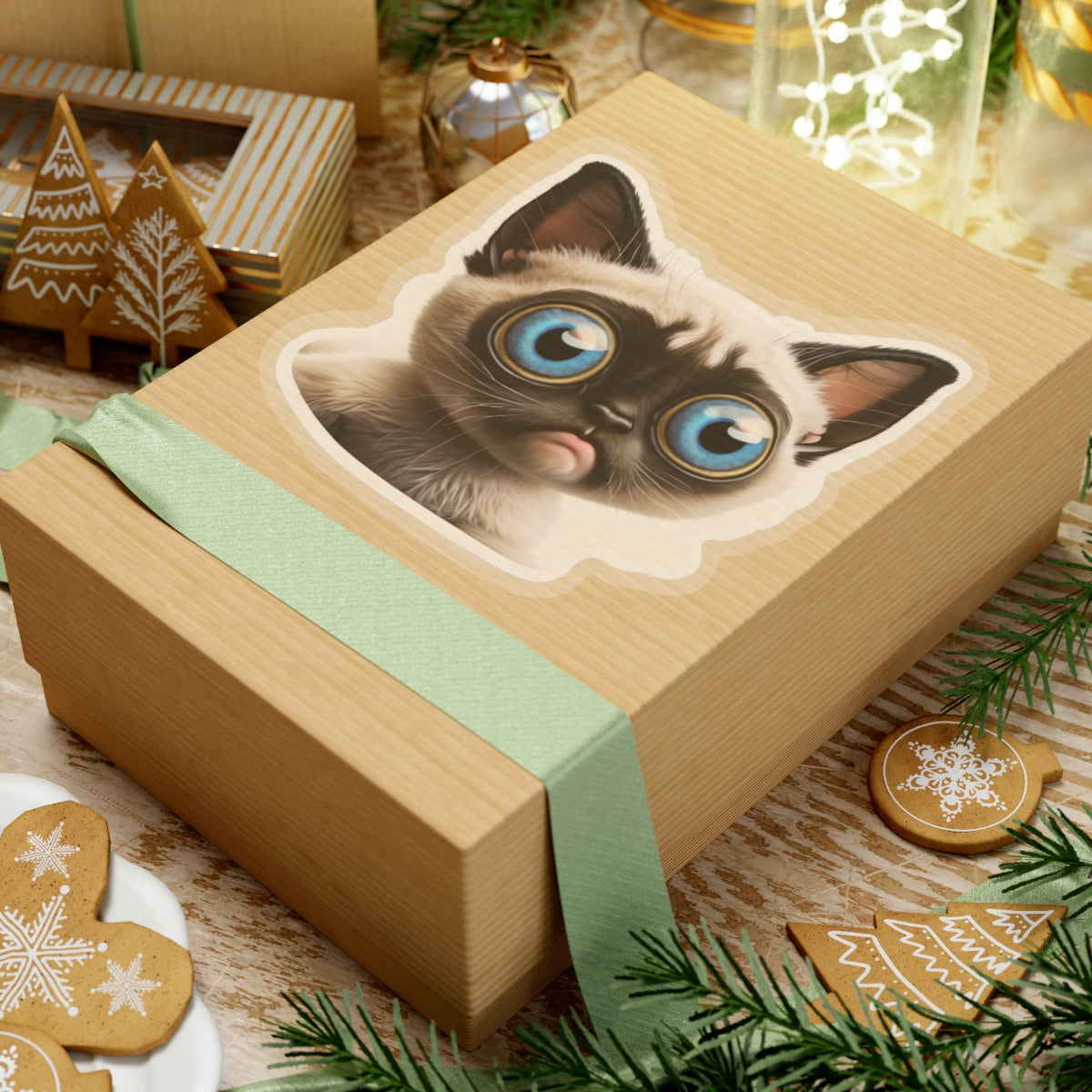 Kiss-Cut Sticker of cute funny cat kitten for your collection