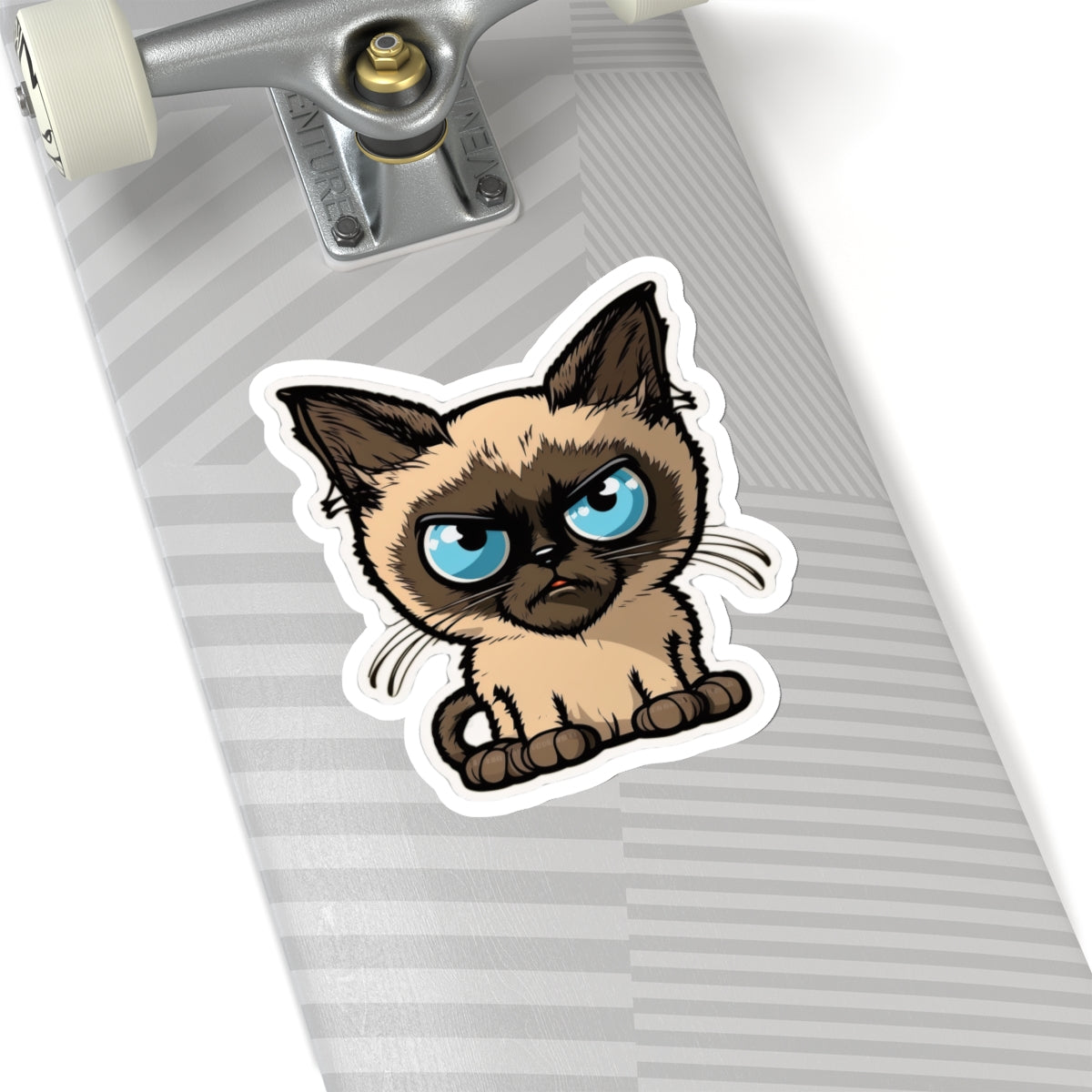Kiss-Cut Sticker of cute funny siamise cat kitten for your collection