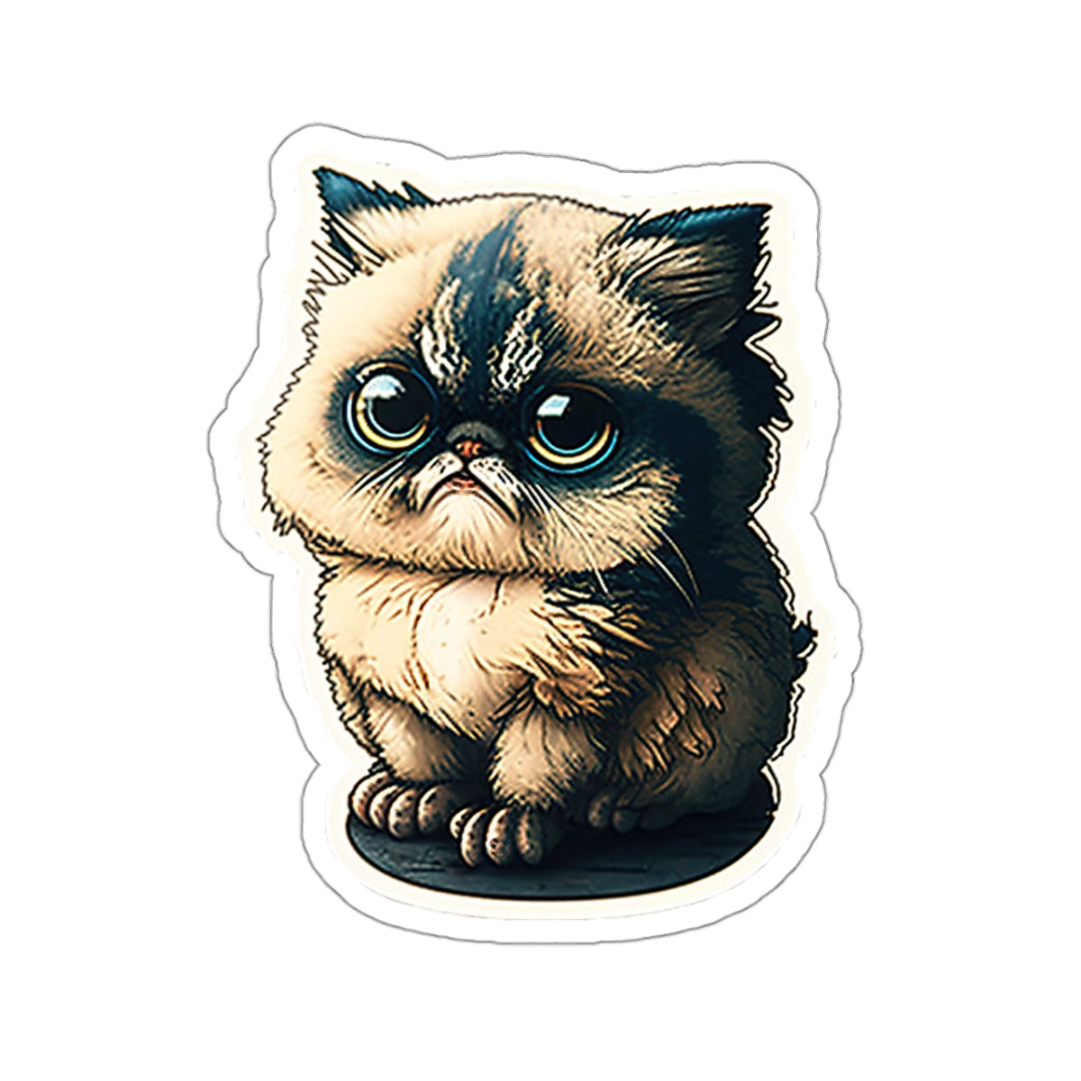 Kiss-Cut Sticker of cute funny cat kitten for your collection