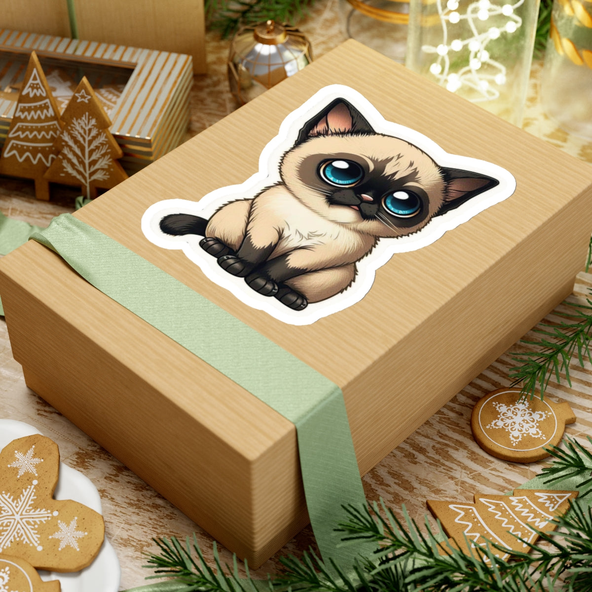 Kiss-Cut Sticker of cute funny cat kitten for your collection