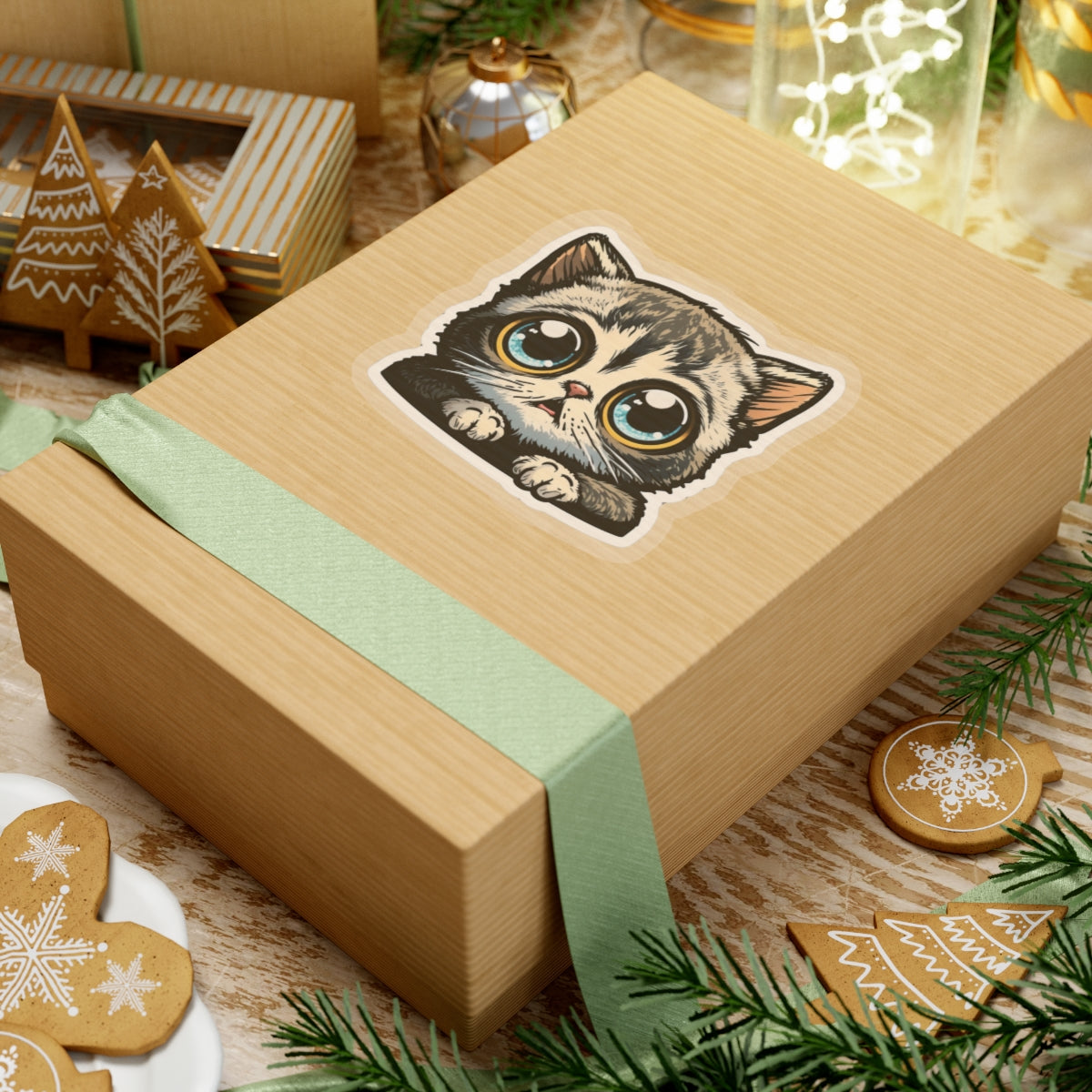 Kiss-Cut Sticker of cute funny cat kitten for your collection