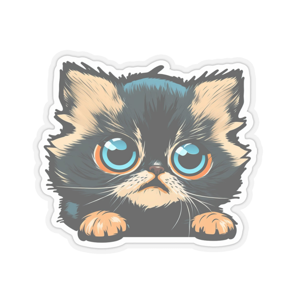 Kiss-Cut Sticker of cute funny cat kitten for your collection