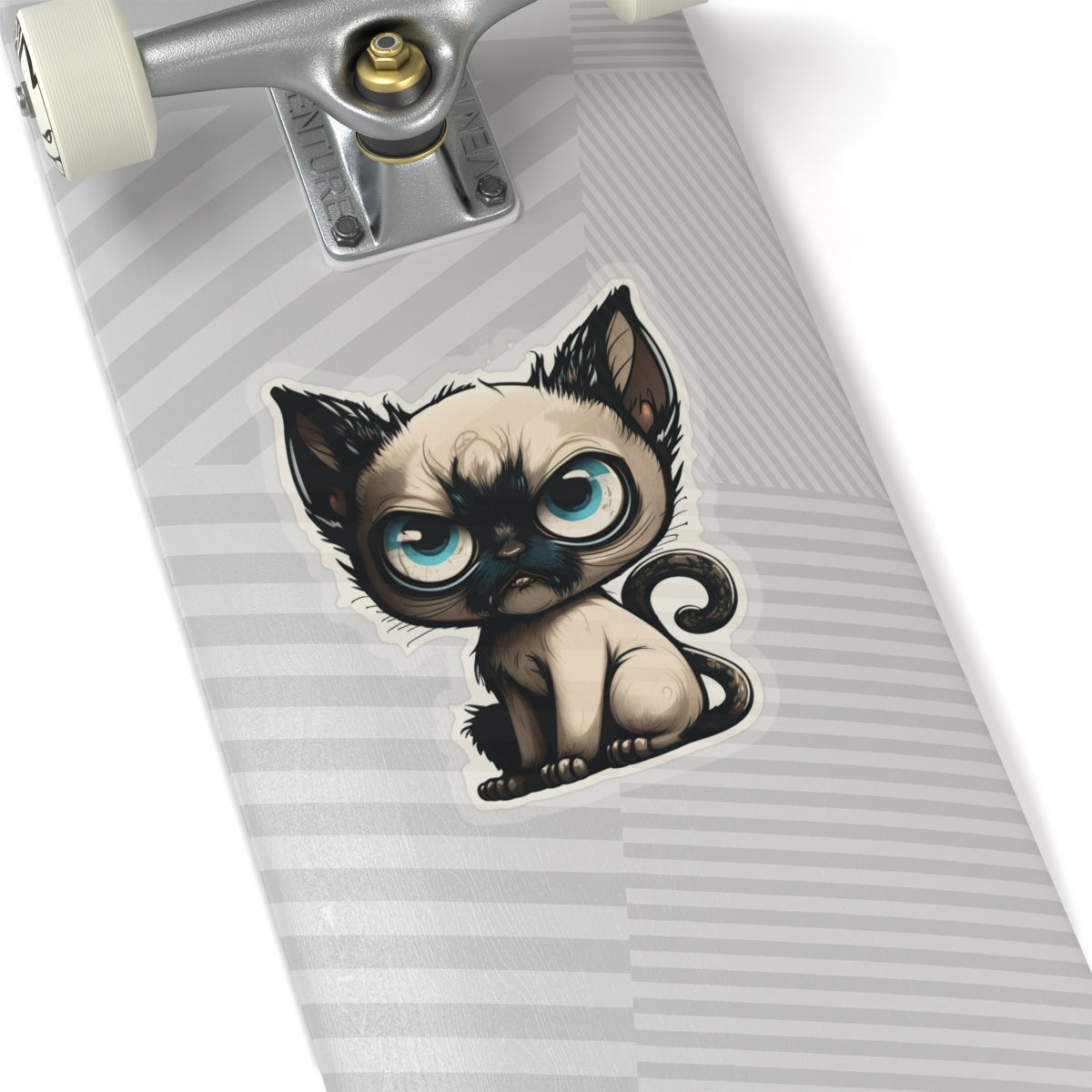 Kiss-Cut Sticker of cute funny siamise cat kitten for your collection