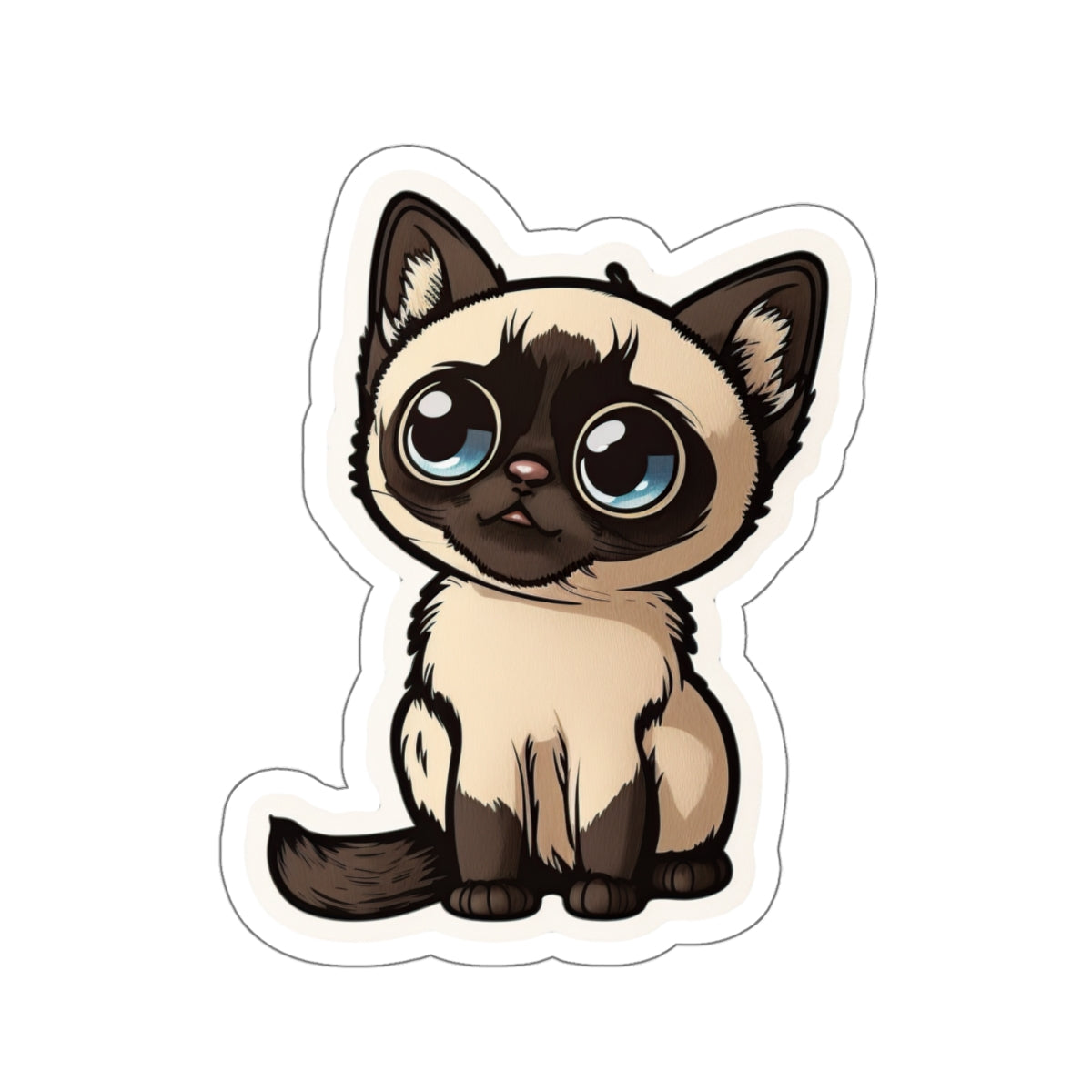 Kiss-Cut Sticker of cute funny cat kitten for your collection