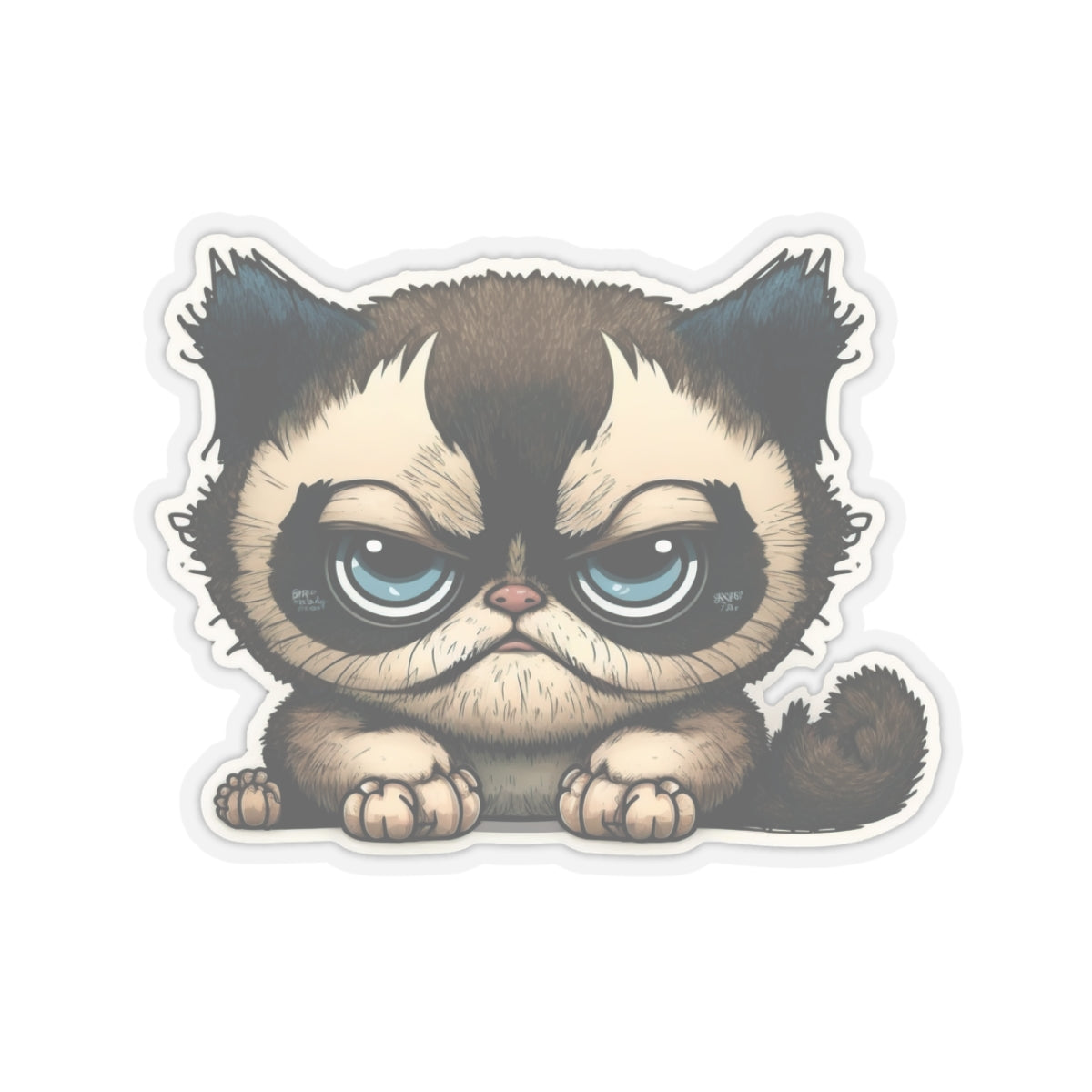 Kiss-Cut Sticker of cute funny cat kitten for your collection