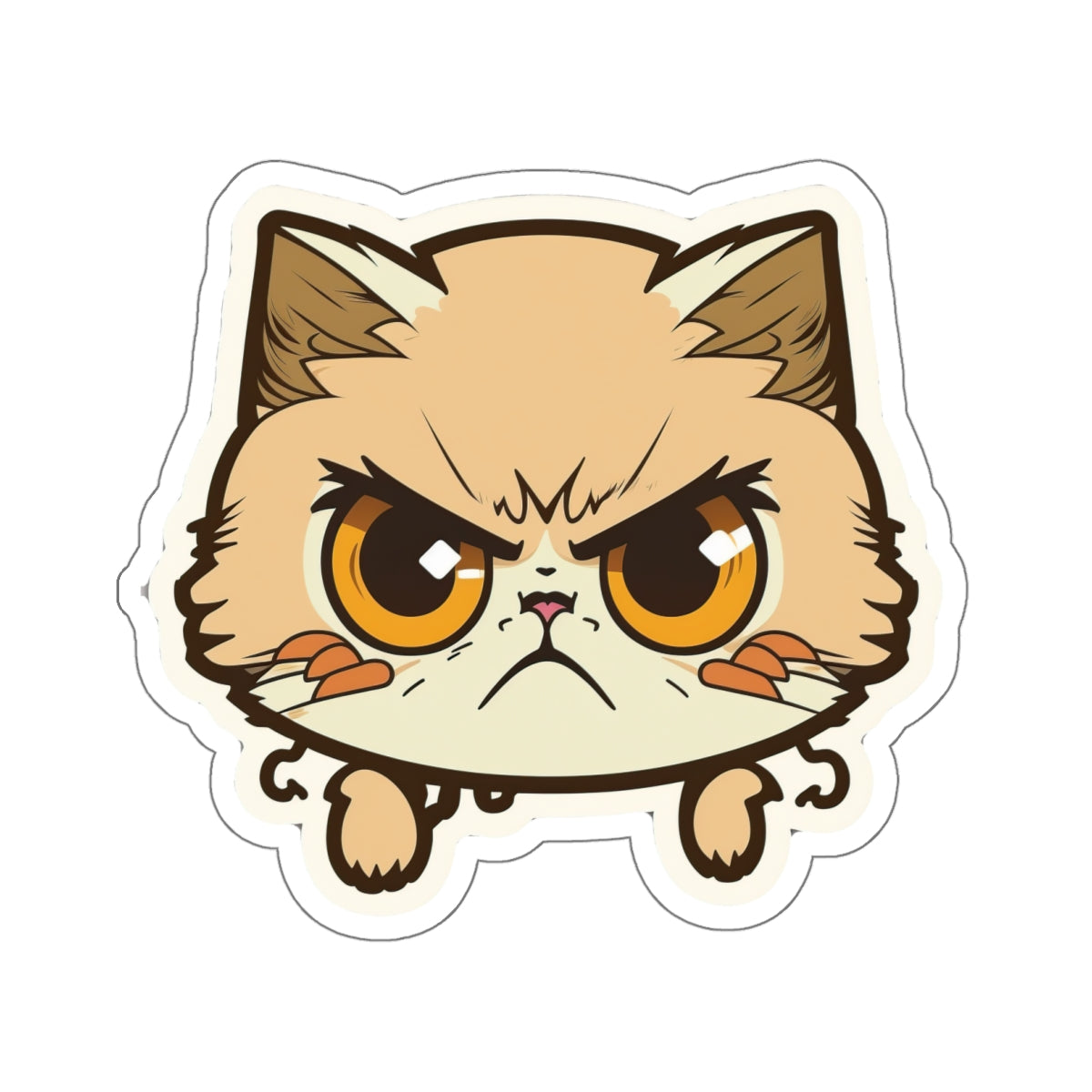 Kiss-Cut Sticker of cute funny anime cat kitten for your collection