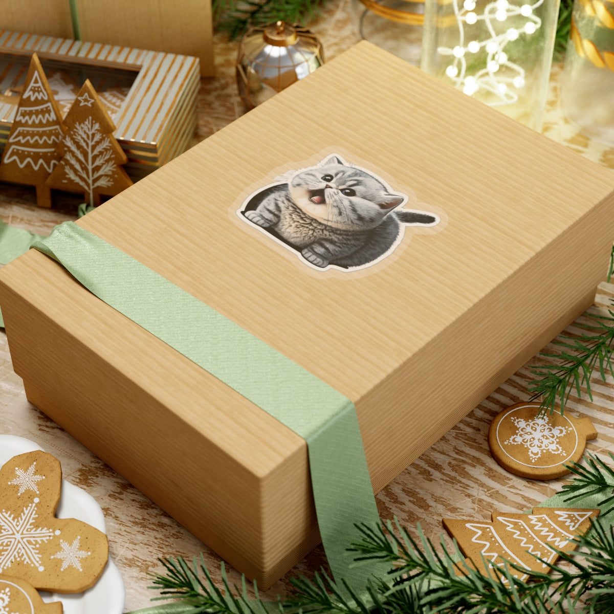 Kiss-Cut Sticker of cute funny burmilla cat kitten for your collection