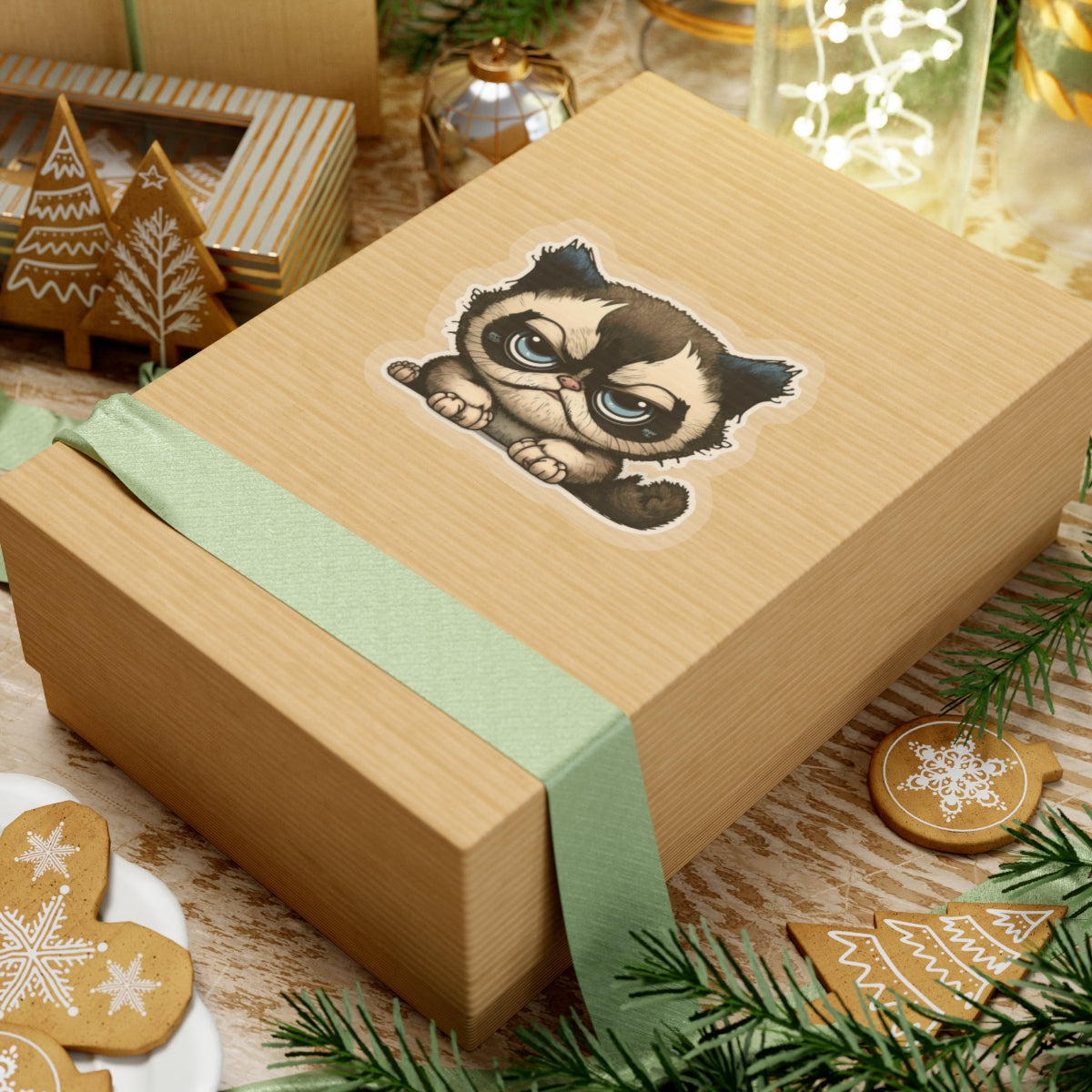 Kiss-Cut Sticker of cute funny cat kitten for your collection