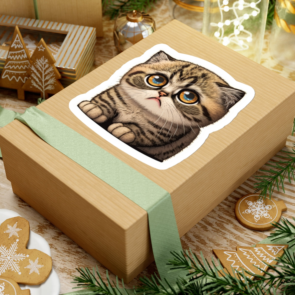 Kiss-Cut Sticker of cute funny cat kitten  for your collection