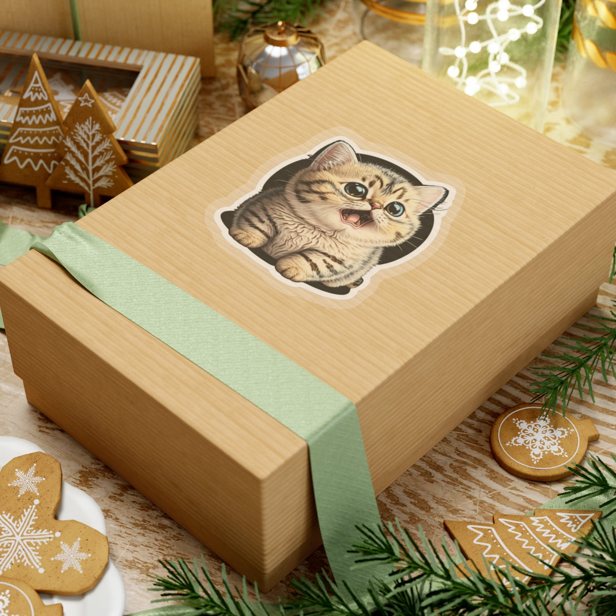 Kiss-Cut Sticker of cute funny burmilla cat kitten for your collection