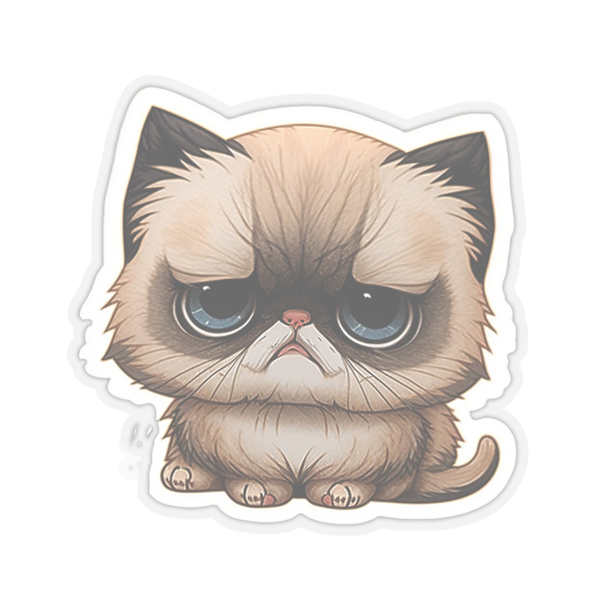 Kiss-Cut Sticker of cute funny cat kitten for your collection