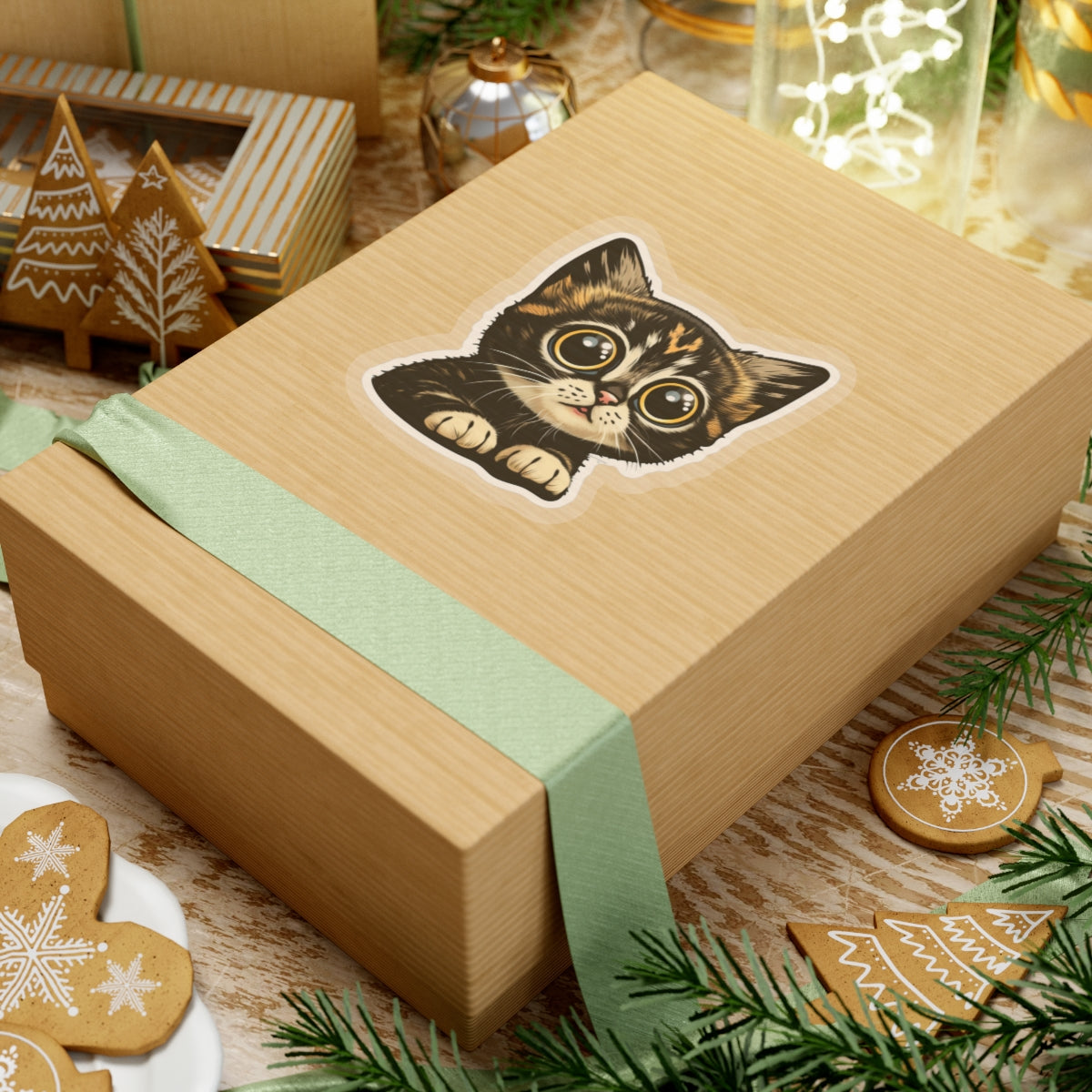 Kiss-Cut Sticker of cute funny cat kitten for your collection