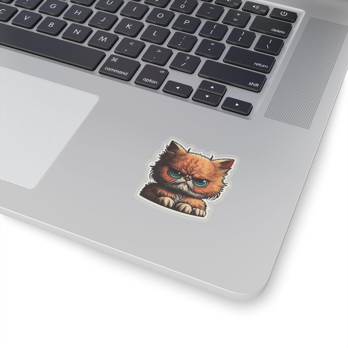 Kiss-Cut Sticker of cute funny angry red cat kitten for your collection