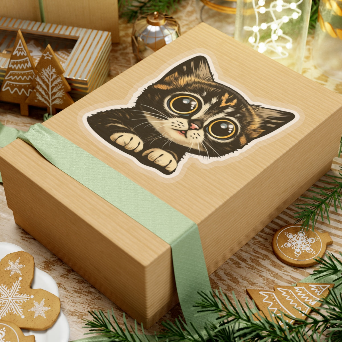 Kiss-Cut Sticker of cute funny cat kitten for your collection