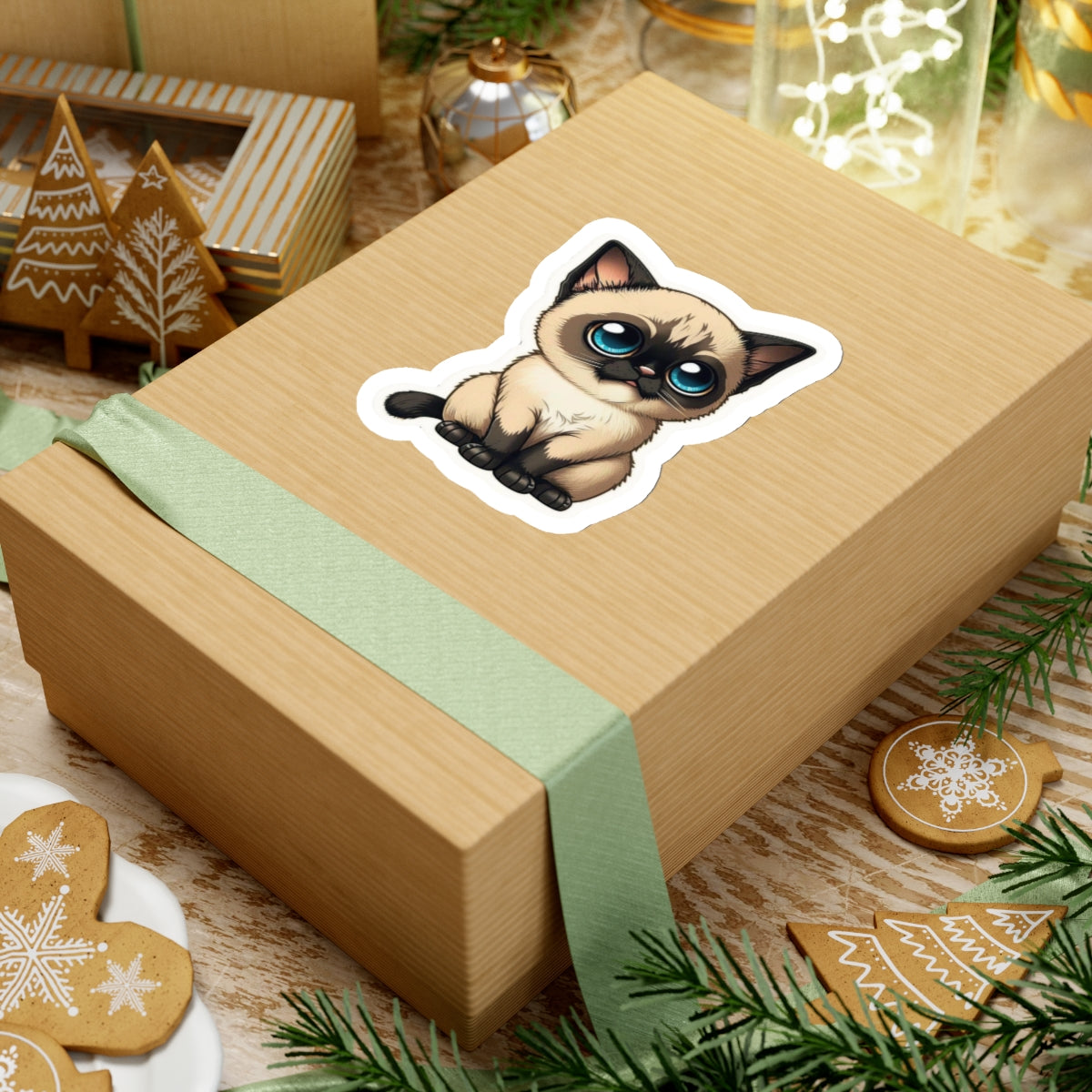 Kiss-Cut Sticker of cute funny cat kitten for your collection
