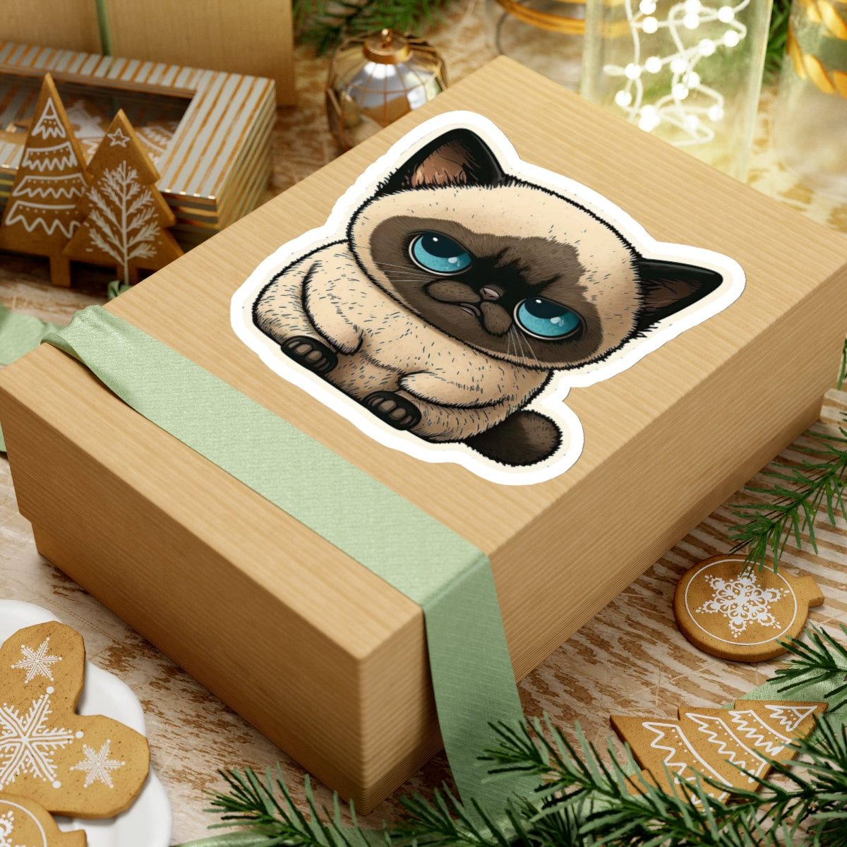 Kiss-Cut Sticker of cute funny cat kitten for your collection