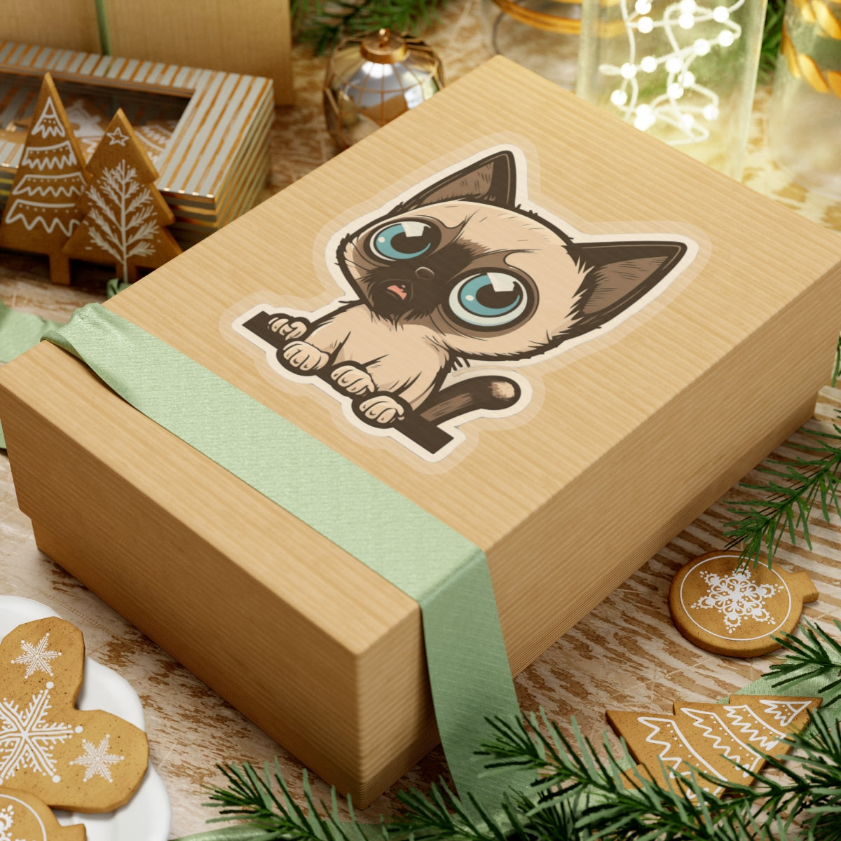 Kiss-Cut Sticker of cute funny cat kitten for your collection