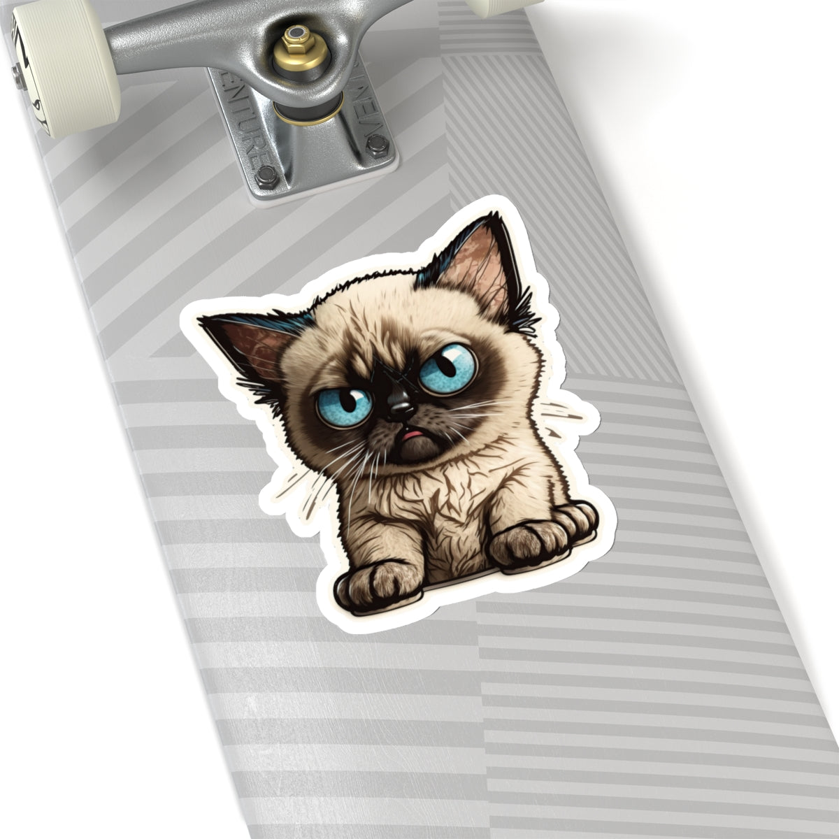 Kiss-Cut Sticker of cute funny siamise cat kitten for your collection