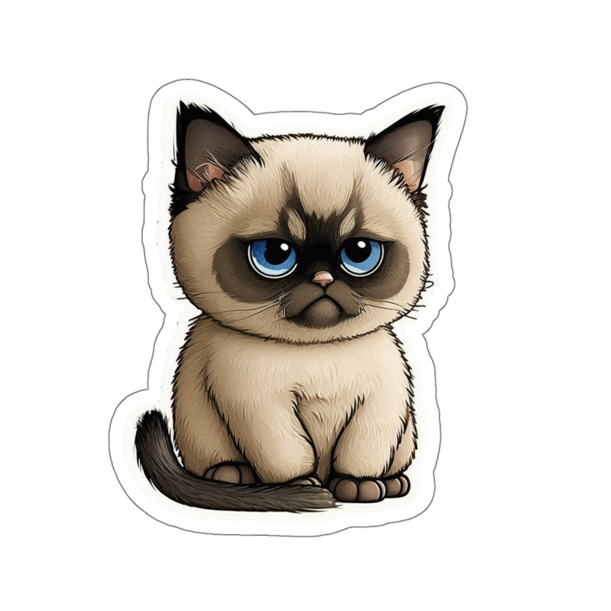 Kiss-Cut Sticker of cute funny cat kitten for your collection