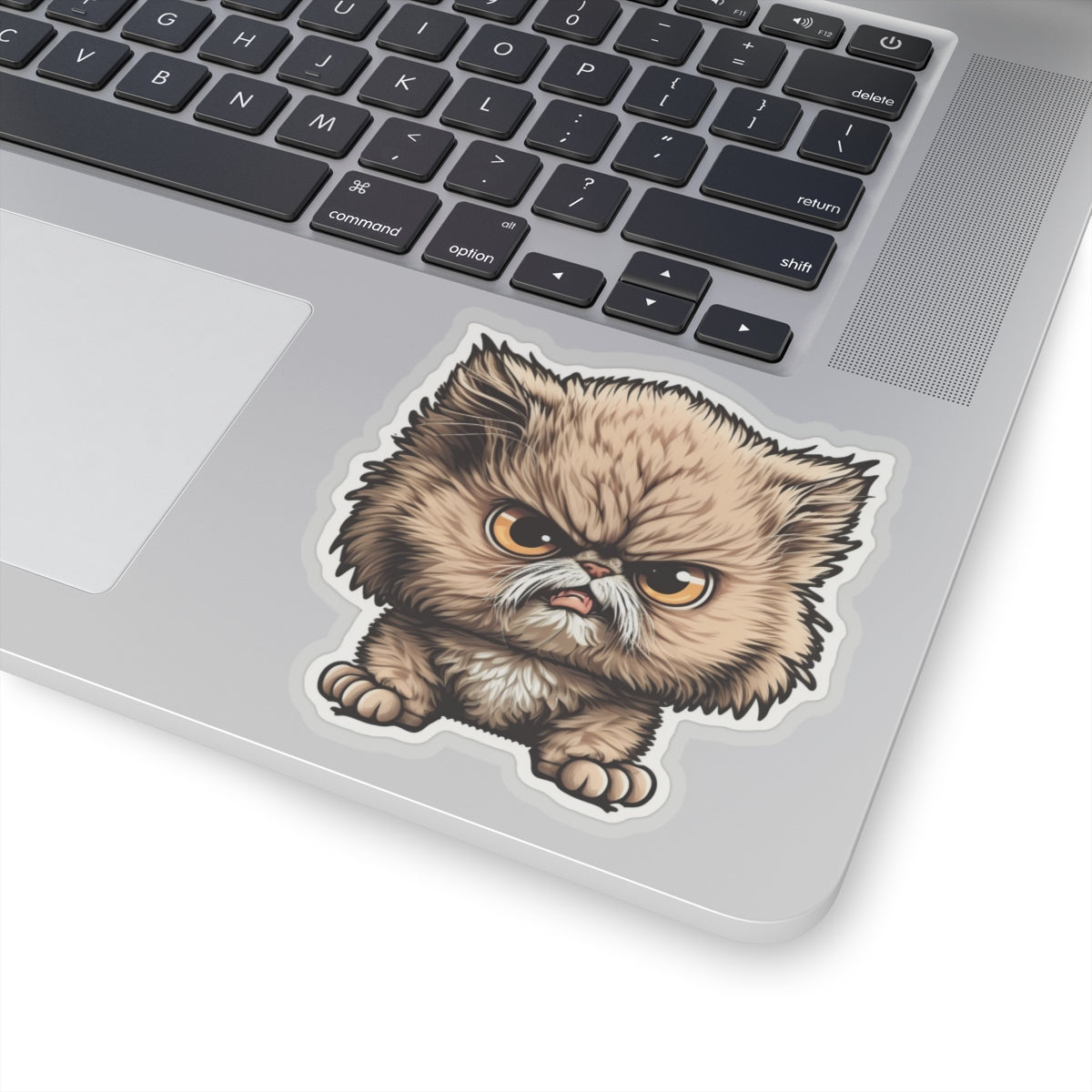 Kiss-Cut Sticker of cute funny angry cat kitten for your collection