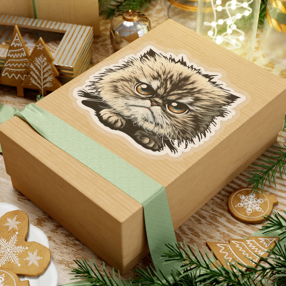 Kiss-Cut Sticker of cute funny cat kitten  for your collection