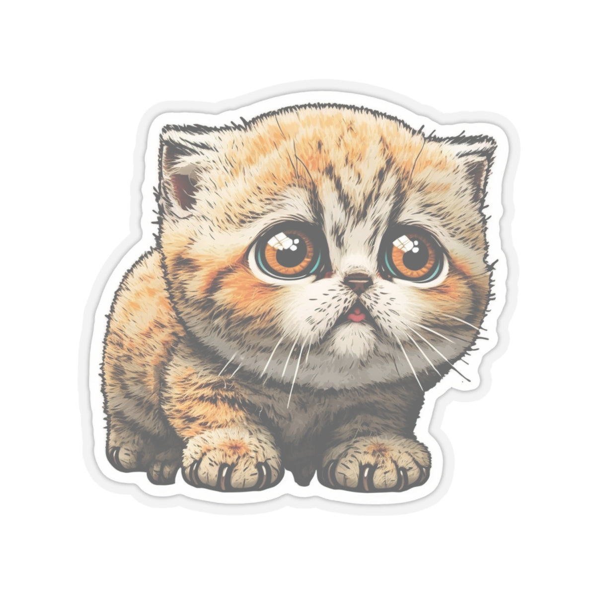 Kiss-Cut Sticker of cute funny cat kitten for your collection