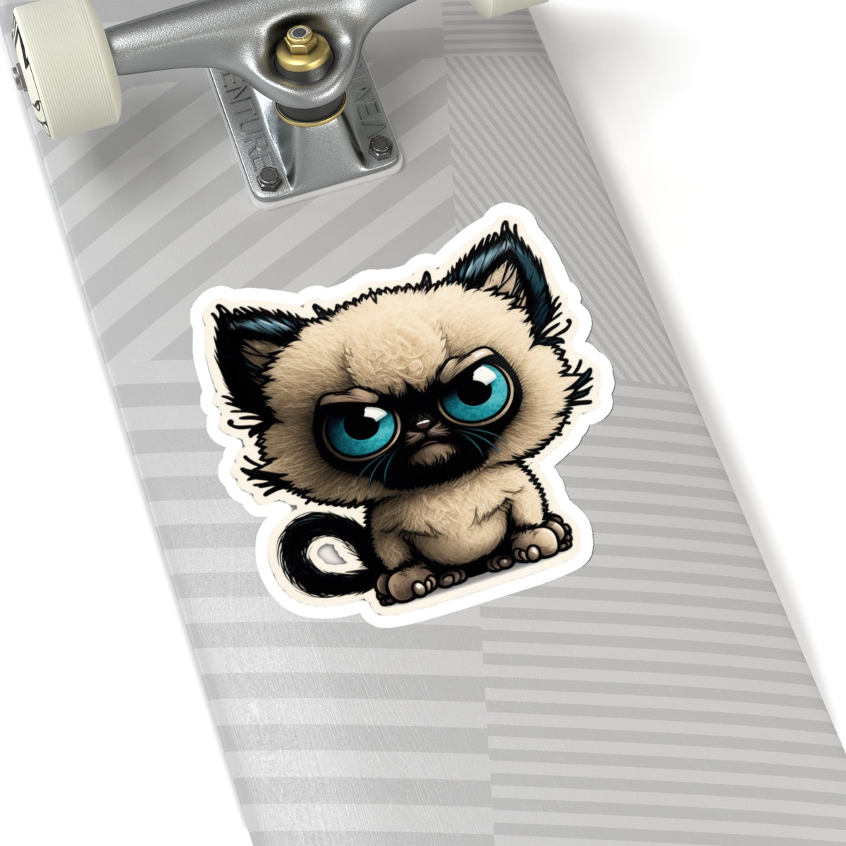 Kiss-Cut Sticker of cute funny siamise cat kitten for your collection