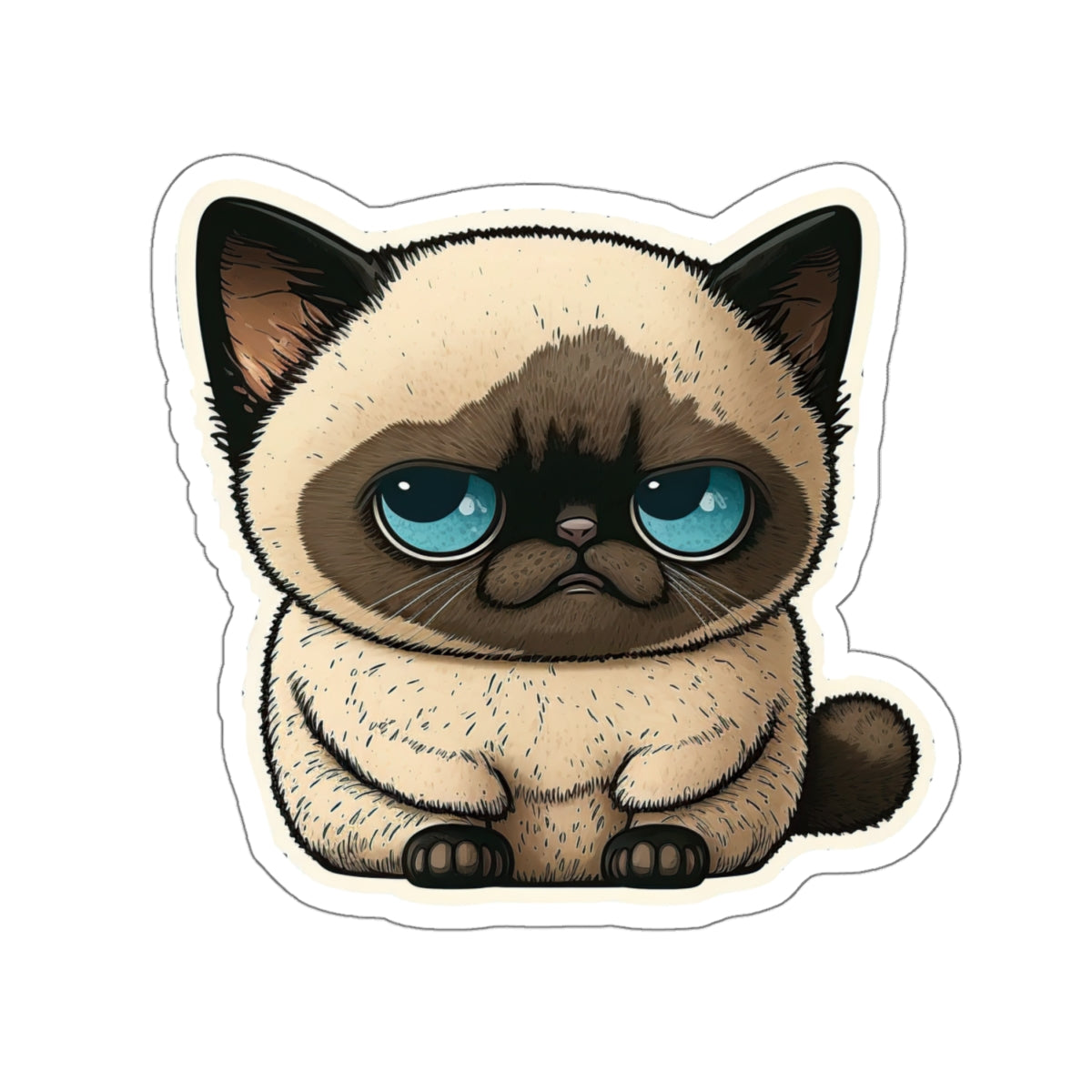 Kiss-Cut Sticker of cute funny cat kitten for your collection