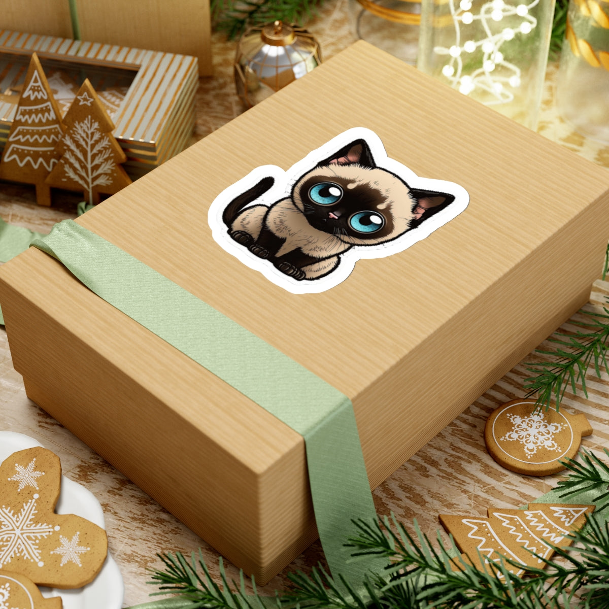 Kiss-Cut Sticker of cute funny cat kitten for your collection