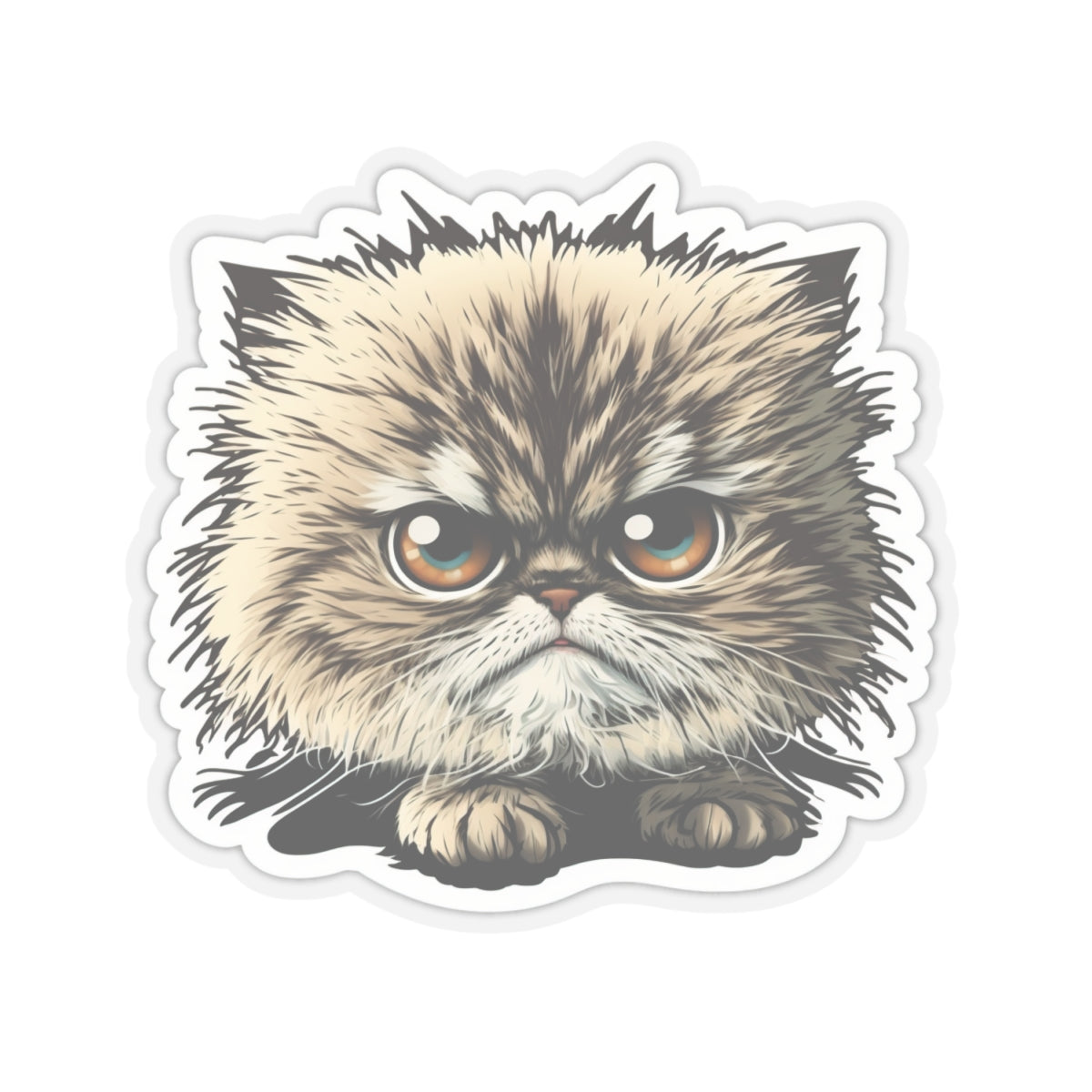 Kiss-Cut Sticker of cute funny cat kitten  for your collection
