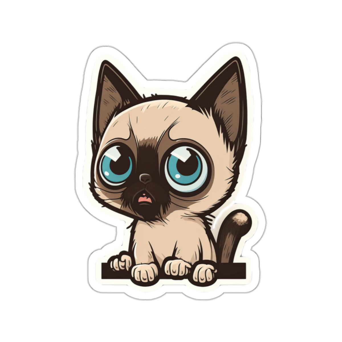 Kiss-Cut Sticker of cute funny cat kitten for your collection