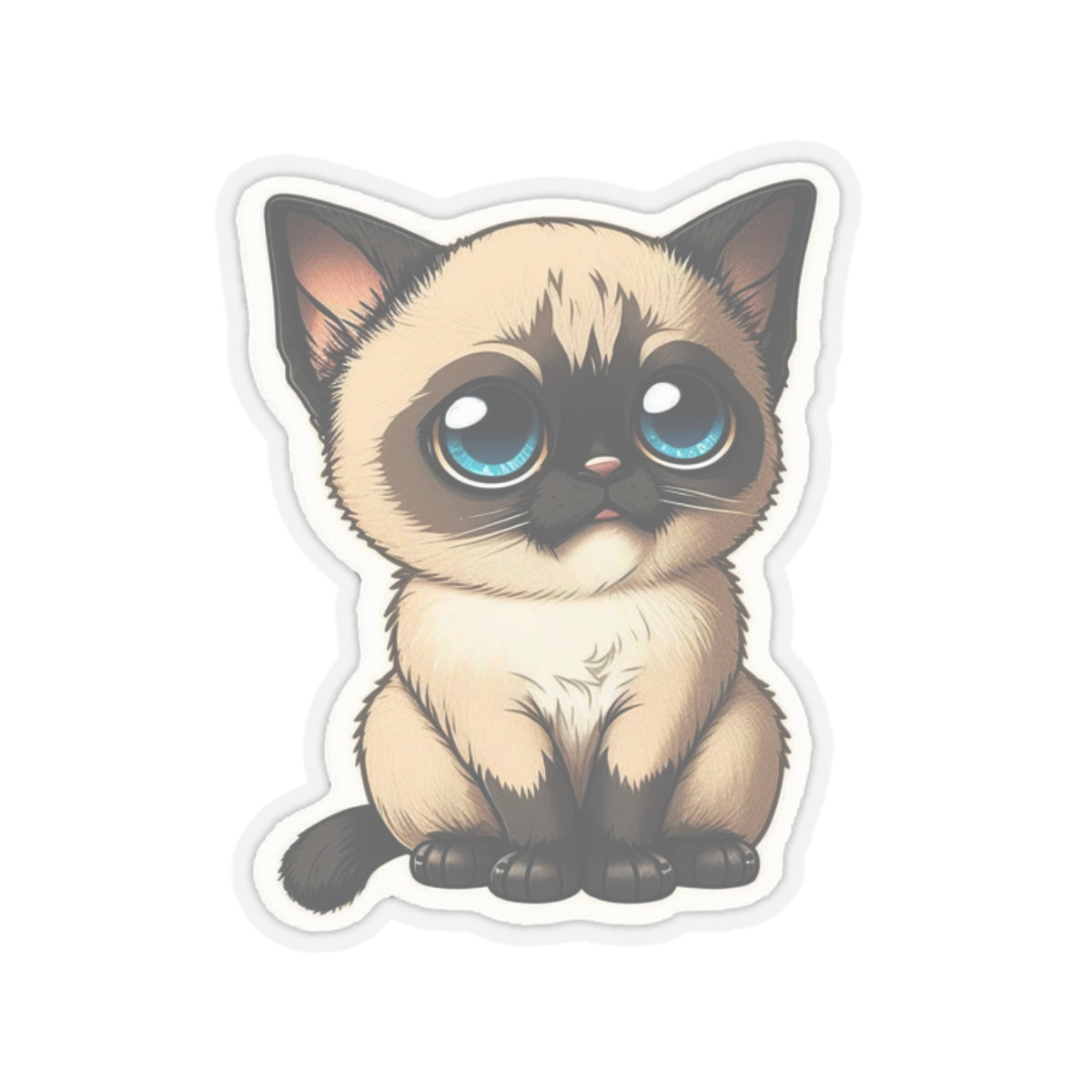 Kiss-Cut Sticker of cute funny cat kitten for your collection