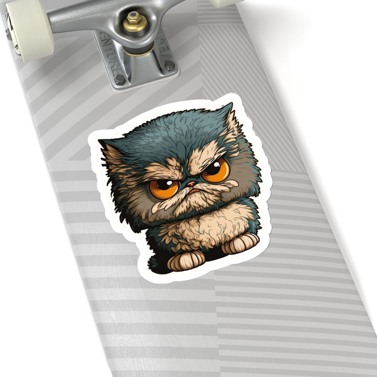 Kiss-Cut Sticker of cute funny angry cat kitten for your collection