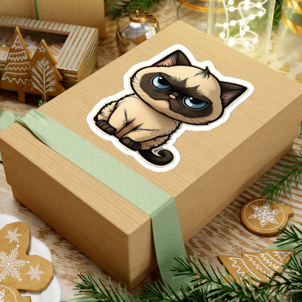 Kiss-Cut Sticker of cute funny cat kitten  for your collection