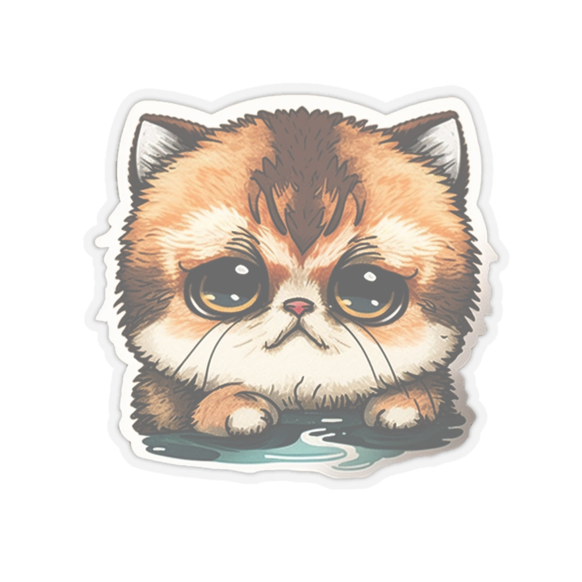 Kiss-Cut Sticker of cute funny cat kitten for your collection