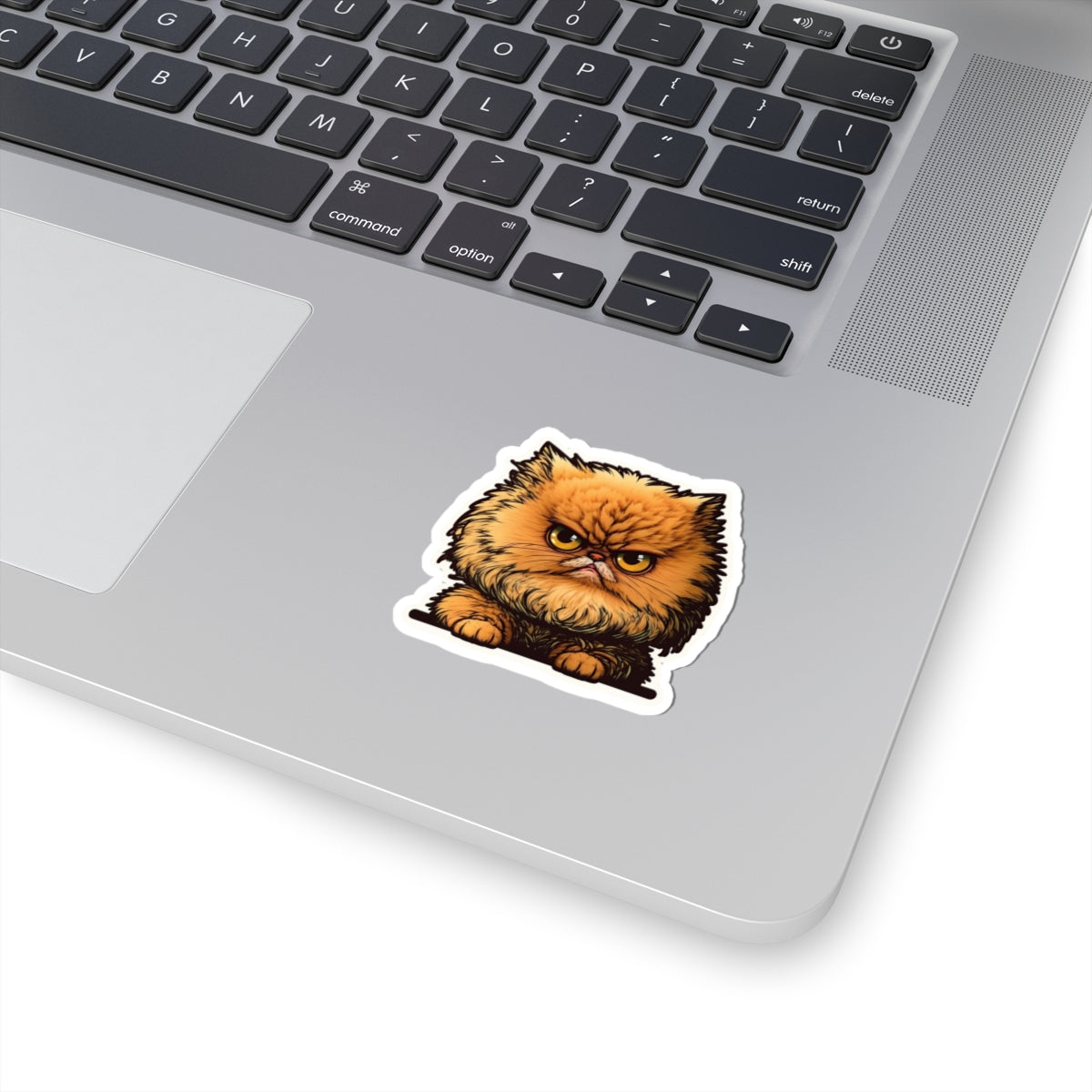 Kiss-Cut Sticker of cute funny angry cat kitten for your collection