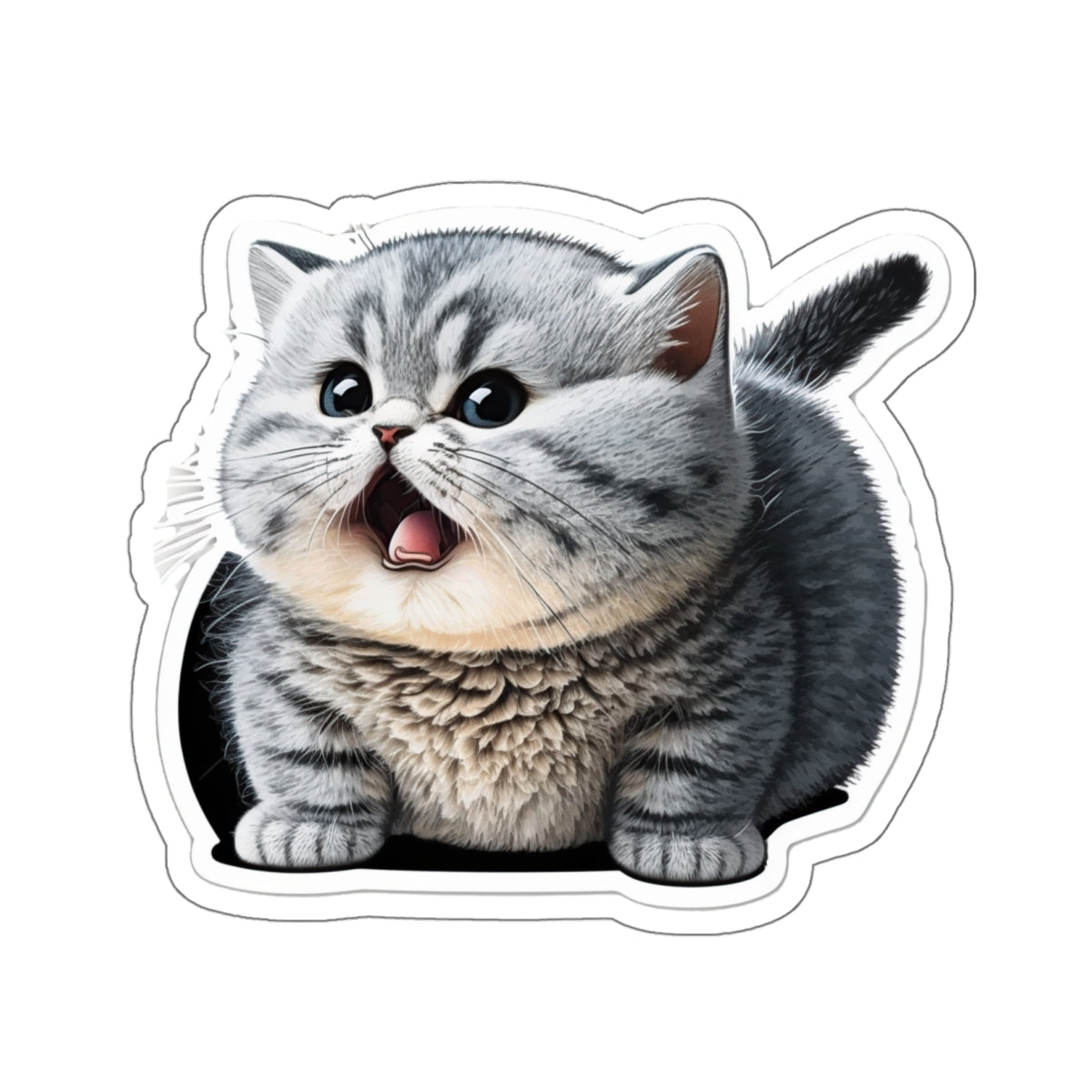 Kiss-Cut Sticker of cute funny burmilla cat kitten for your collection