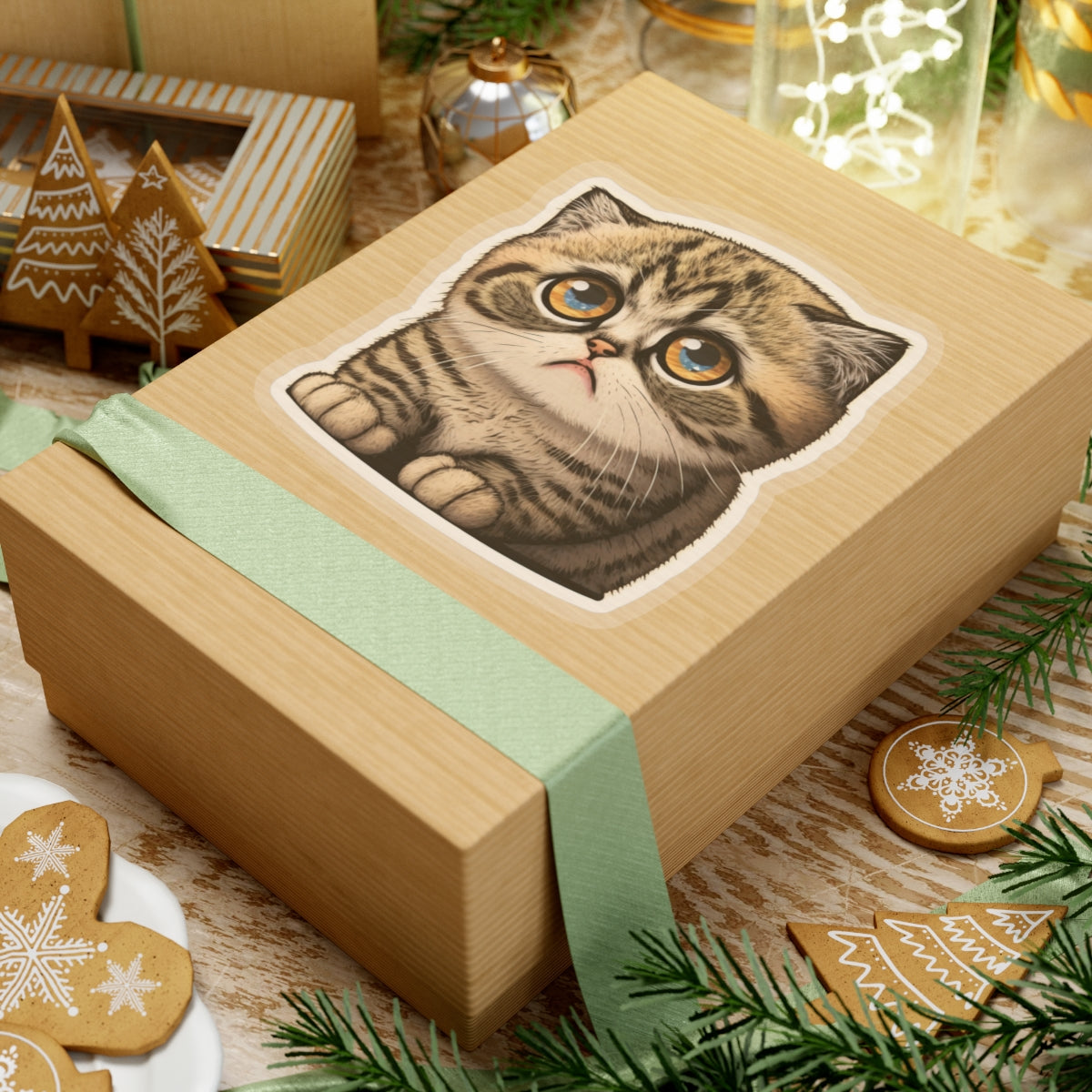 Kiss-Cut Sticker of cute funny cat kitten  for your collection