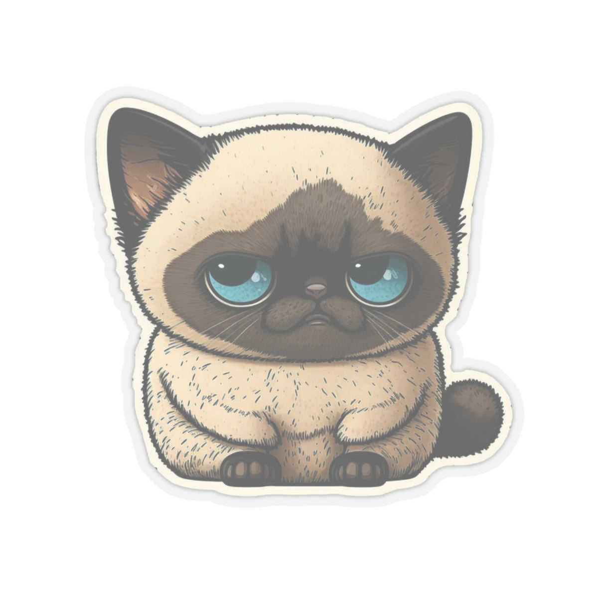 Kiss-Cut Sticker of cute funny cat kitten for your collection