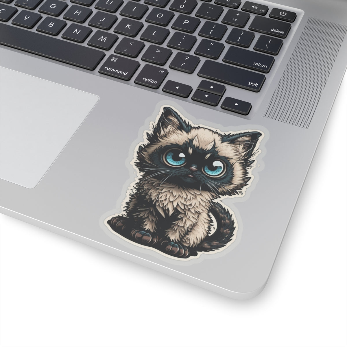 Kiss-Cut Sticker of cute funny siamise cat kitten for your collection