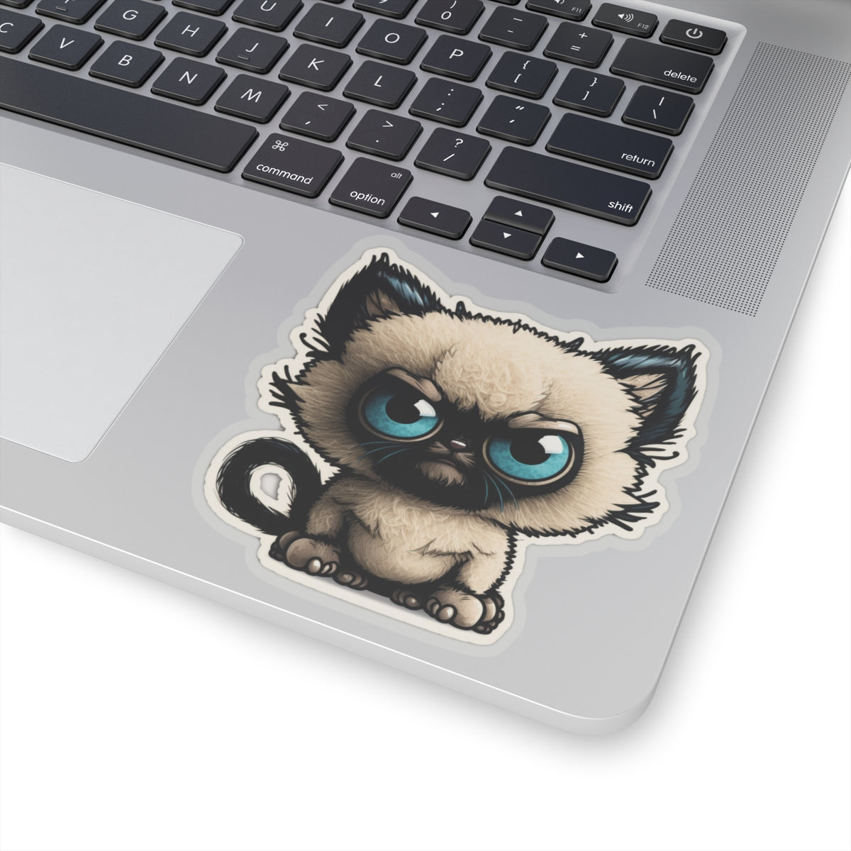 Kiss-Cut Sticker of cute funny siamise cat kitten for your collection
